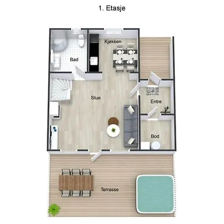 Vakantiehuis Tradisjonell Laftet Vradal
